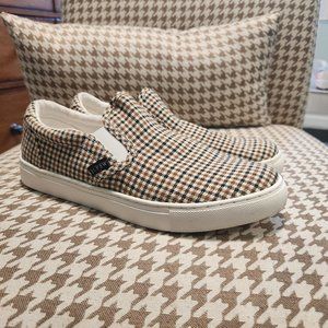 J  Crew Black and Tan slip ons
